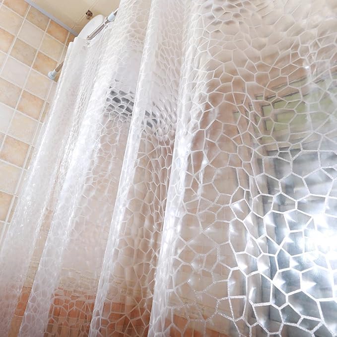 AooHome Extra Long Shower Curtains 96 inches, Heavy Duty, 72x96 Inch, Semi - Image 2