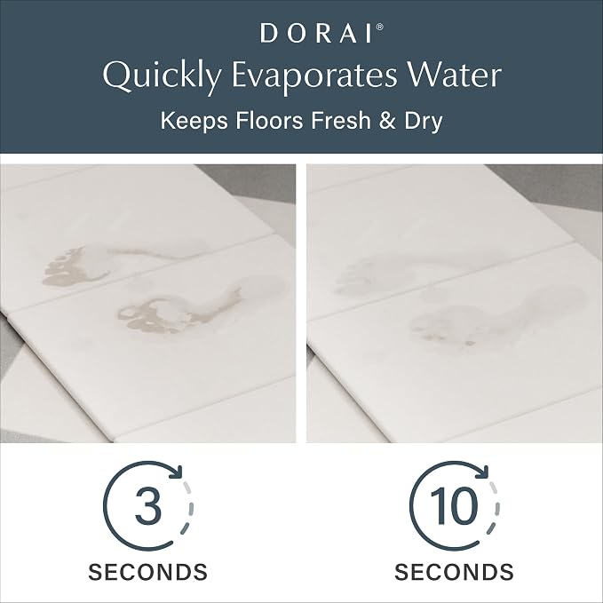 Dorai Home Stone Bath Mat for Bathroom – Large, Quick-Drying, Non-Slip Surface - Image 3