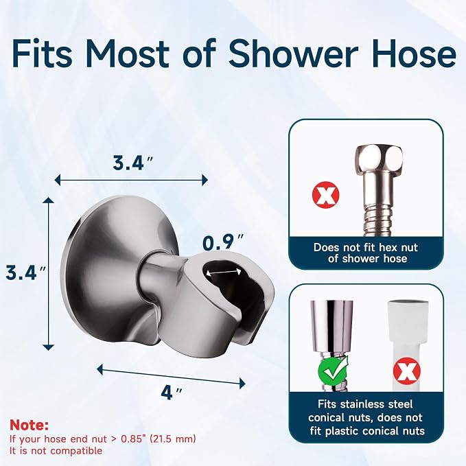 BRIGHT SHOWERS Strong Adhesive Shower Head Holder - Image 4