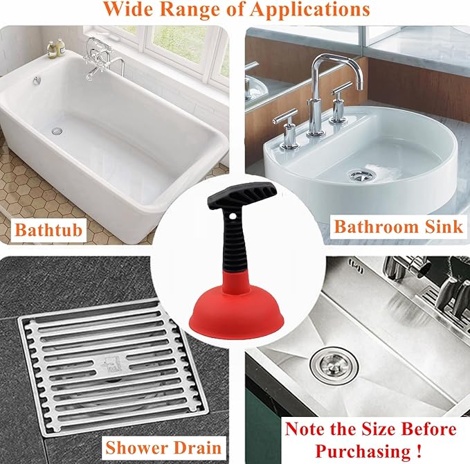 Sink Plunger, Powerful Plunger Unclogging Tool - Image 4