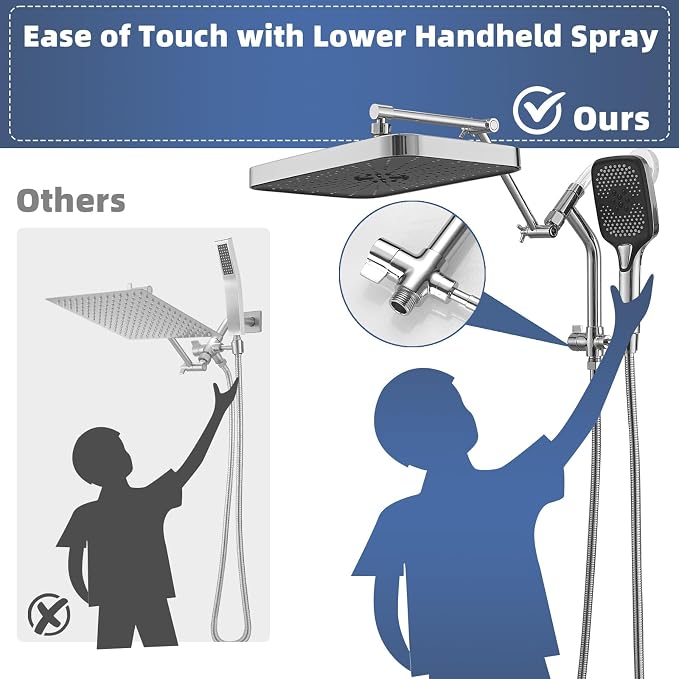 14" High Pressure Rain/Rainfall Shower Heads - Image 3