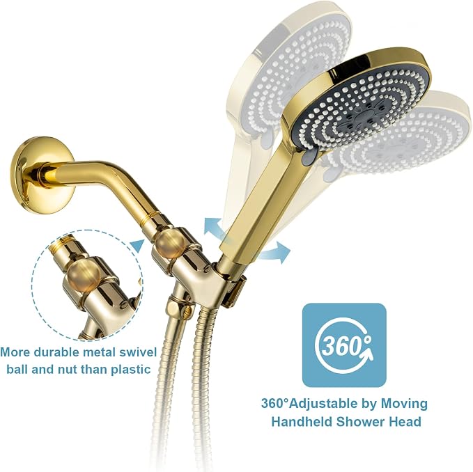 OFFO Shower Head Holder with Solid Metal Ball - Image 2
