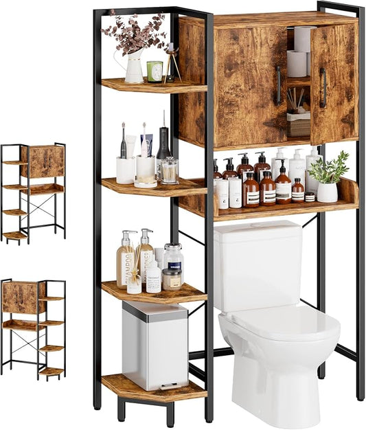 K2 Heavy Duty 7-Tier Over The Toilet Storage Cabinet（With Magnetic Doors & by Roxibelt