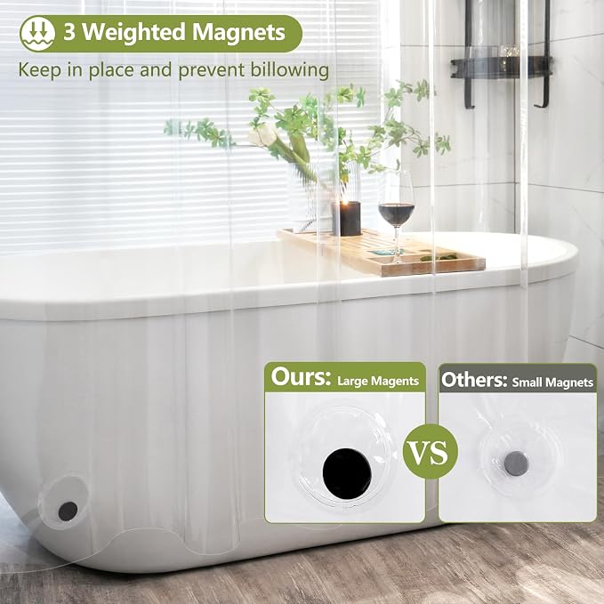 Waterproof Clear Shower Curtain Liner - Image 3