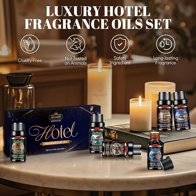 Hotel Diffuser Oils Gift Set, 6x10M Luxury Essential Oil - Image 2