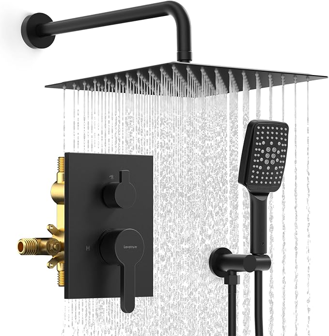 Shower Faucet Set Wall Mounted Shower head by LAVATRUM