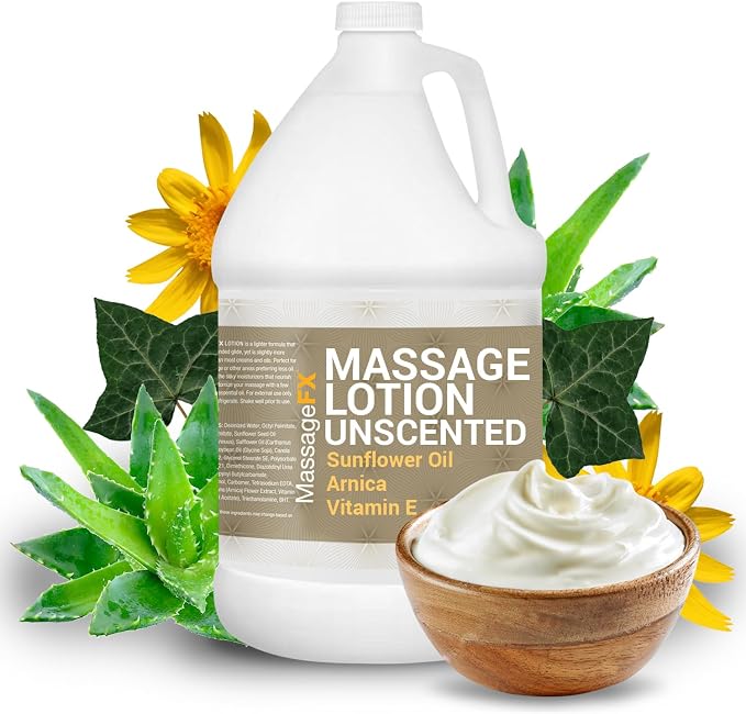Massage FX Unscented Massage Lotion, 1 Gallon by MassageFX