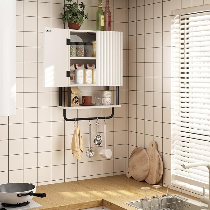 RUSTOWN Fluted Bathroom Wall Cabinet - Image 7