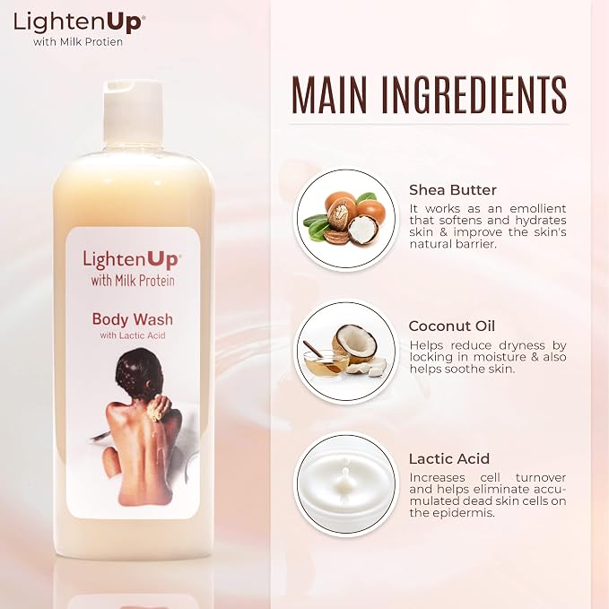 Lighten-Up LightenUp Lactic Acid Body Wash - Image 3