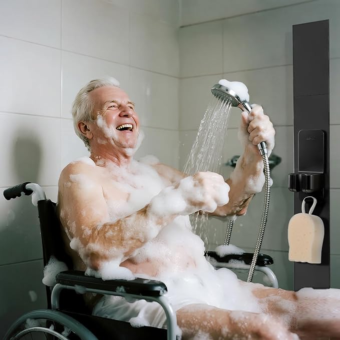 Modular Magnetic Handheld Shower Holder, 5-Section Customizable Sliding Rail - Image 9