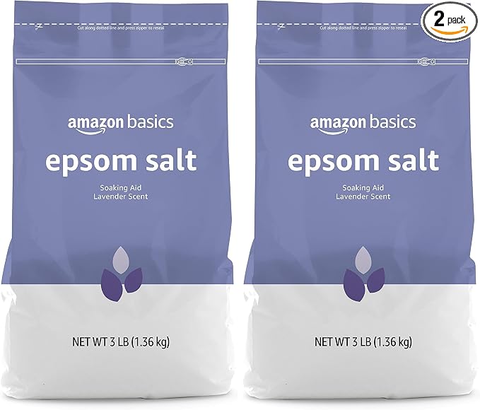 Amazon Basics Epsom Salt, Lavender Scented, 3 Pound by AmazonBasics
