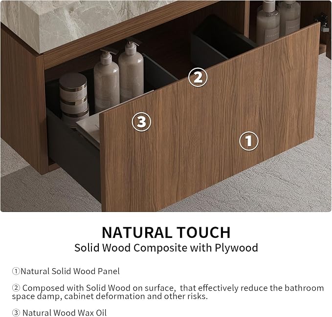 LKTART Floating 36 Inch Bathroom Vanity - Image 4
