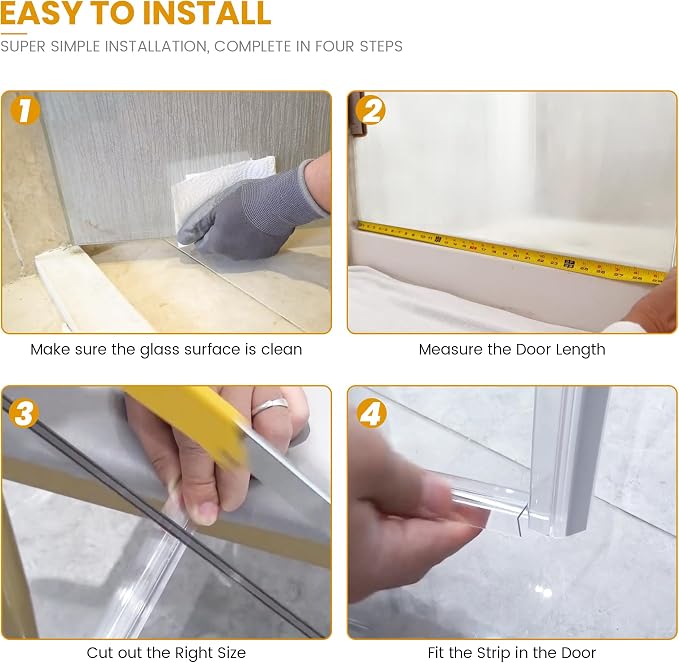 Bathroom Shower Glass Door Bottom Seal Strip - Image 7