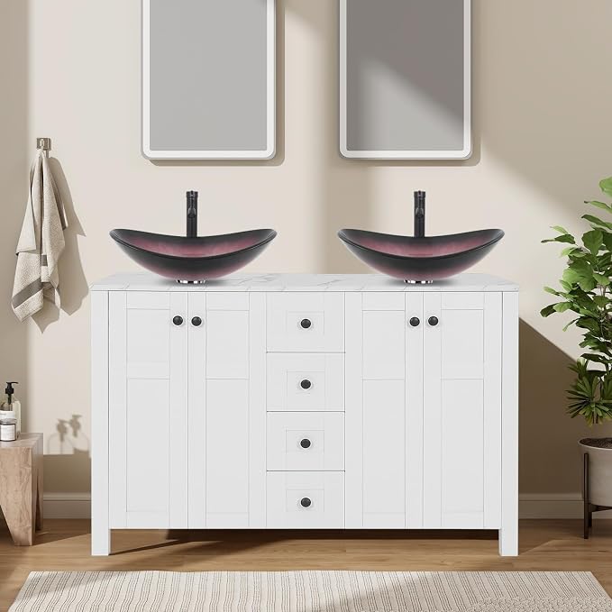 48 Inch White Bathroom Vanity by Solidee
