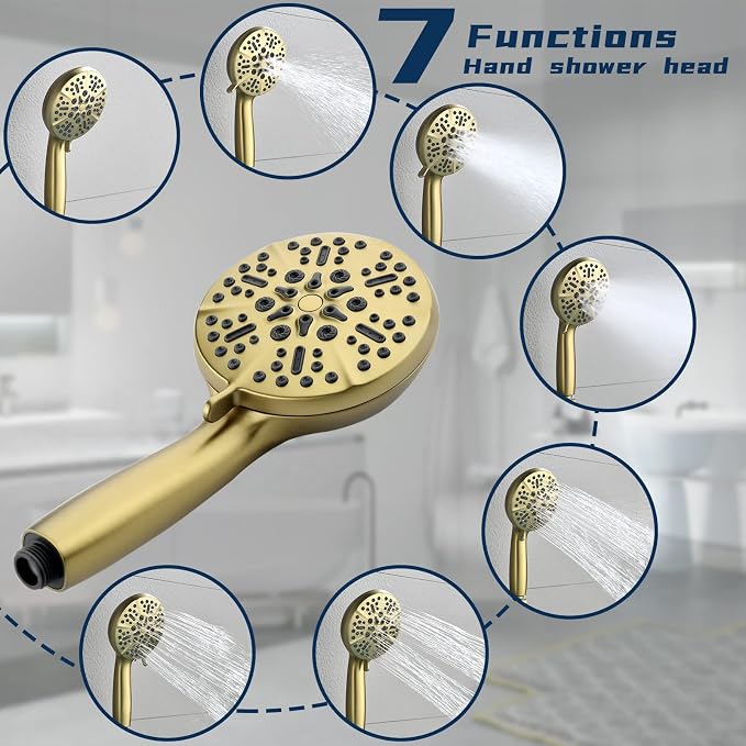 Dual Shower Faucet Set with Valve High Pressure Dual 2 in 1 Shower Combo Set - Image 5