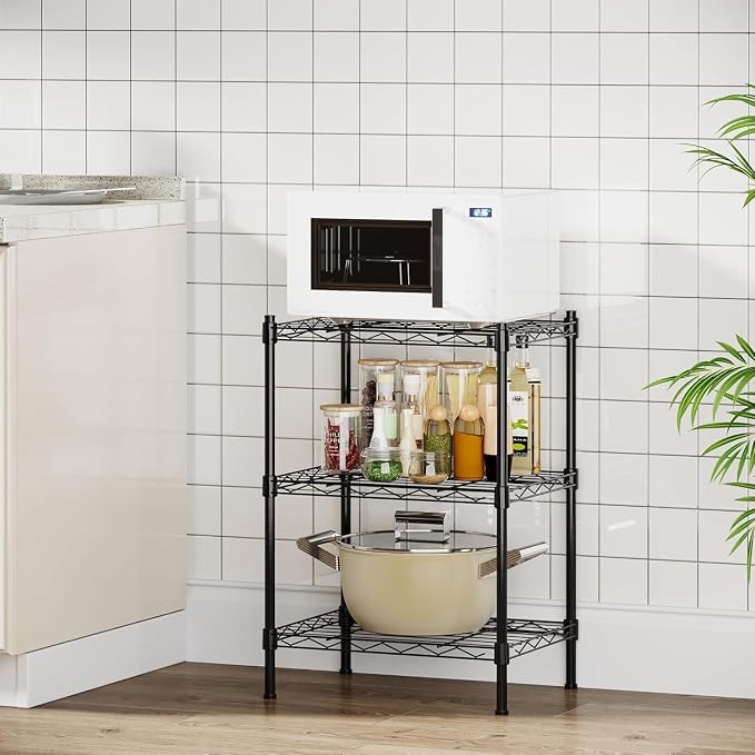 3-Tier Heavy Duty Wire Shelving Unit - Image 4