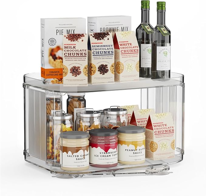 2-Tier Lazy Susan Turntable Organizer by FOTRIC
