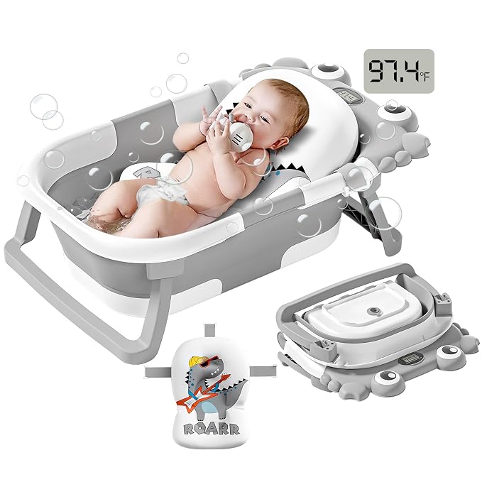 Collapsible Baby Bathtub for Newborns to Toddler by WyfKyd