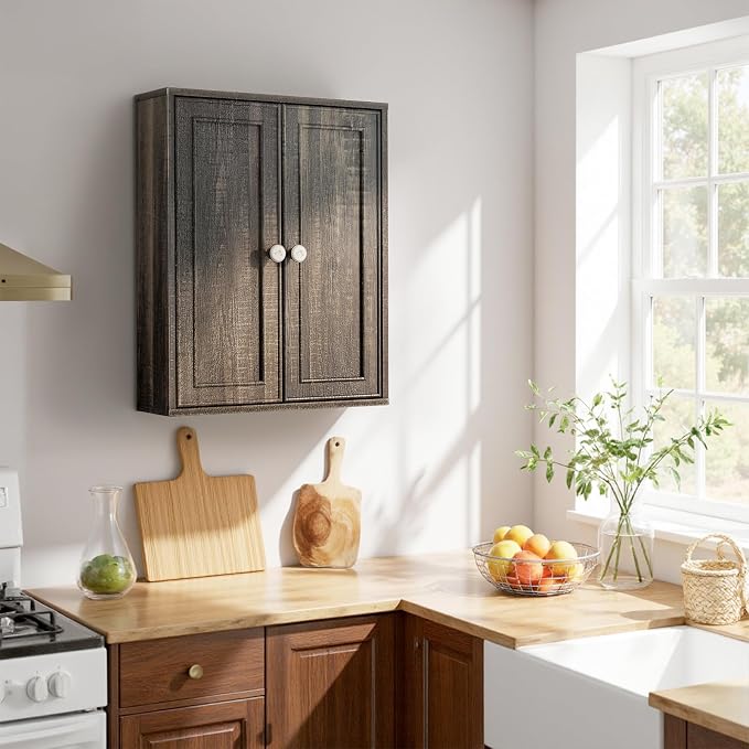 Rustic Bathroom Medicine Cabinet, Over The Toilet Wall Storage - Image 2