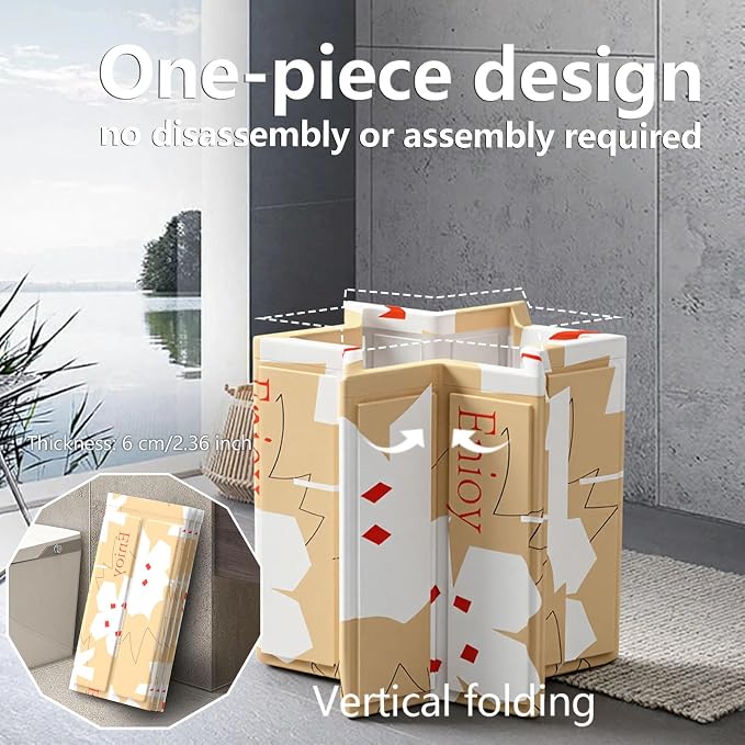 Portable Bath Tub for Adult, Foldable Soaking Bathtub for Hot SPA&Ice Bath - Image 8