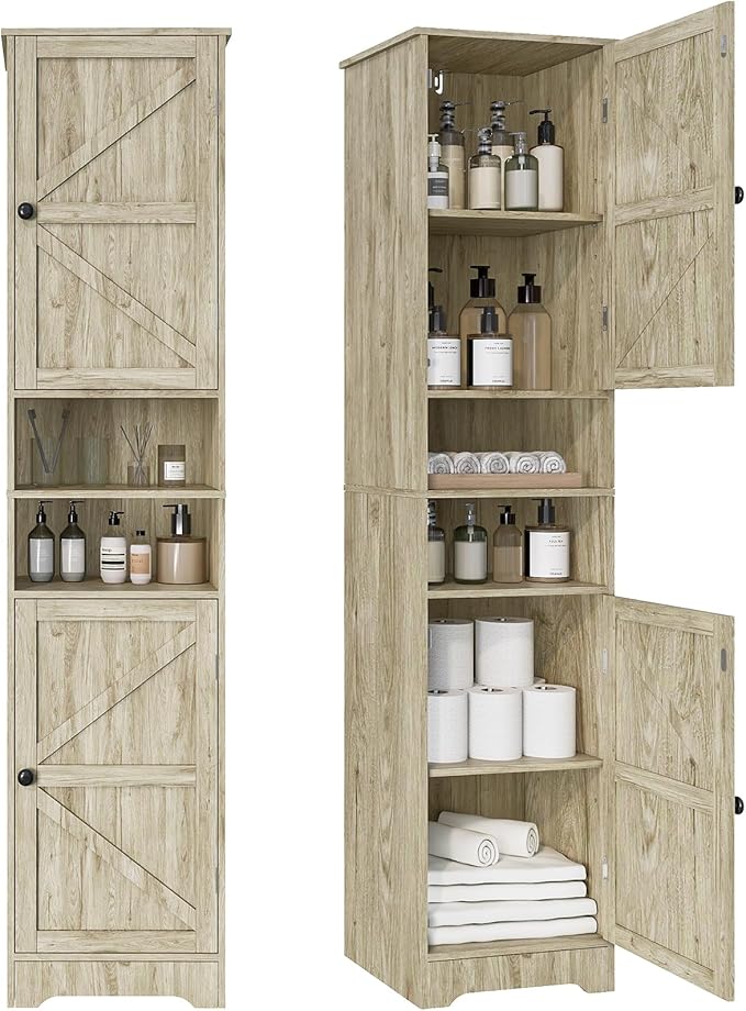 Tall Bathroom Cabinet, Storage Cabinet by Viaozutis