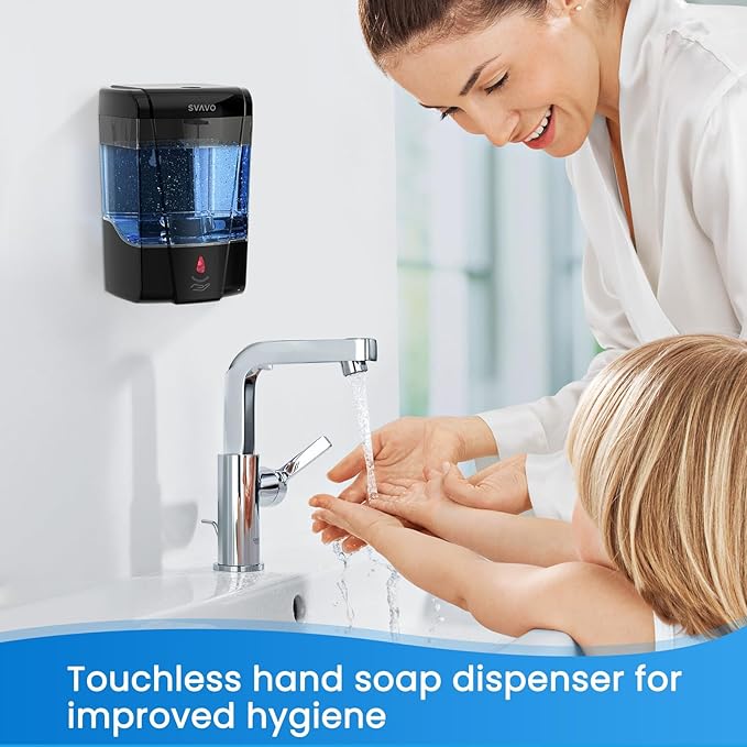 SVAVO Automatic Soap Dispenser Wall-Mounted, Hand Soap Dispenser Touchless - Image 4