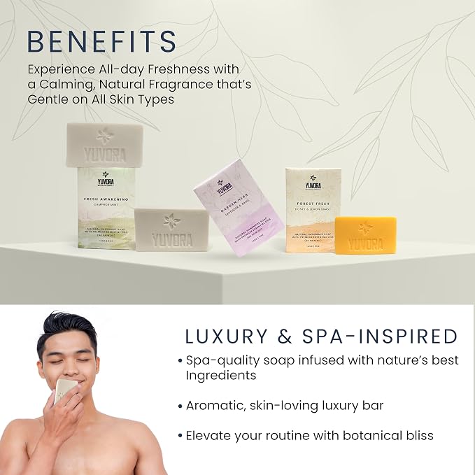 6 Pcs Men Natural Handmade Body Soaps 5 OZ Pack Set Rugged Essence Long lasting - Image 6