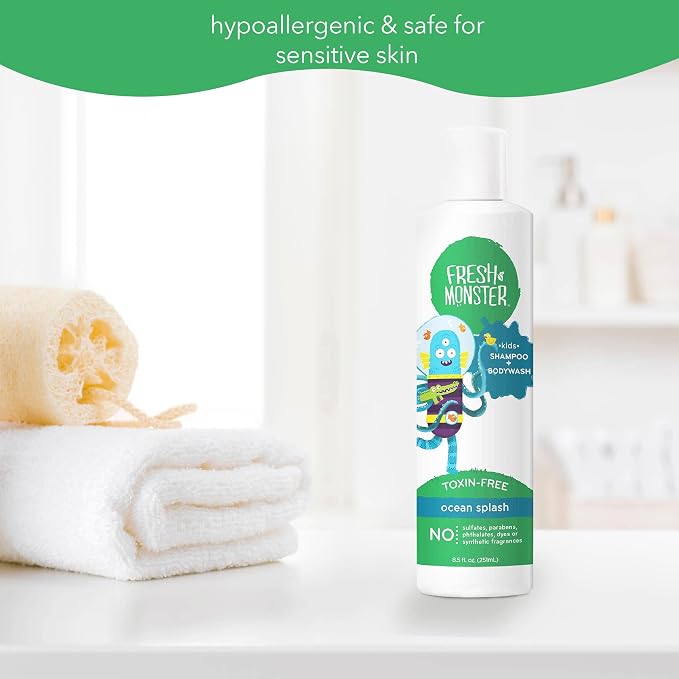 Fresh Monster 2-in-1 Kids Shampoo & Body Wash, Ocean Splash - Image 7