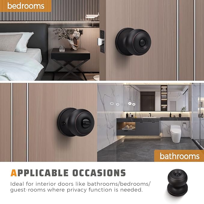 KNOBWELL Oil Rubbed Bronze Door Knob - Image 3