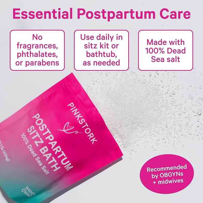 Pink Stork Postpartum Sitz Bath Soak: Dead Sea Salt - Image 2