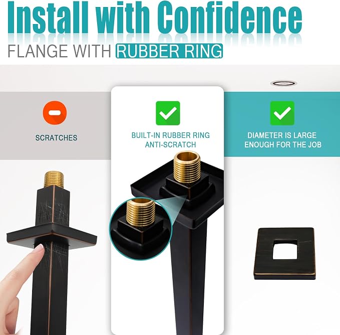 Oil Rubbed Bronze Shower Arm - Image 5