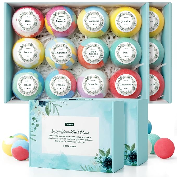 Bath Bombs for Women, Stocking Stuffers, Bath Bomb by ZenBombs