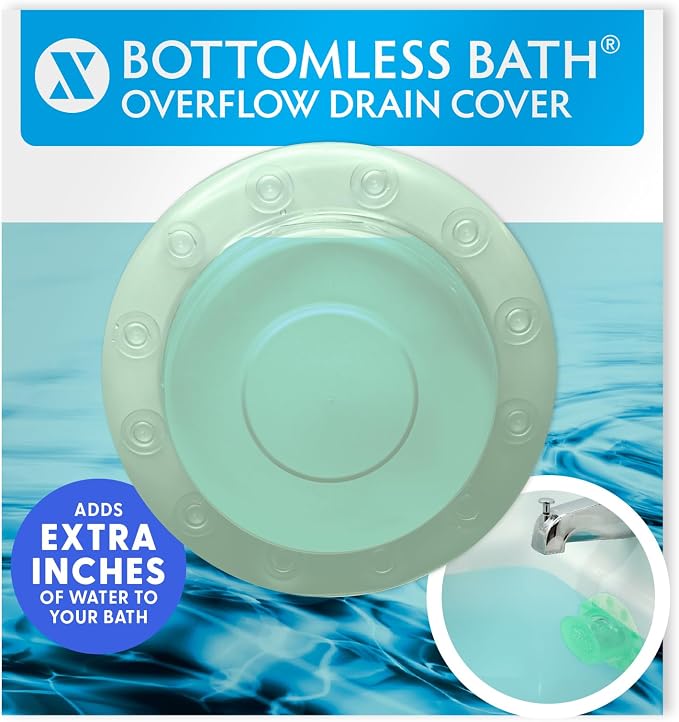 SlipX Solutions Bottomless Bath | Overflow Drain Cover by SlipXSolutions