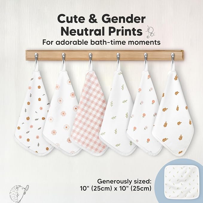 6-Pack Cotton Baby Washcloths for Newborn - Image 7