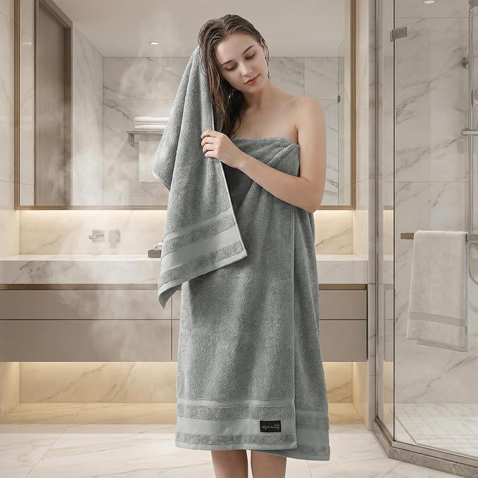 REDKISS Large Bath Towels Set 2 Piece, 100% Cotton, 31x63 in, Heavyweight 760GSM - Image 3