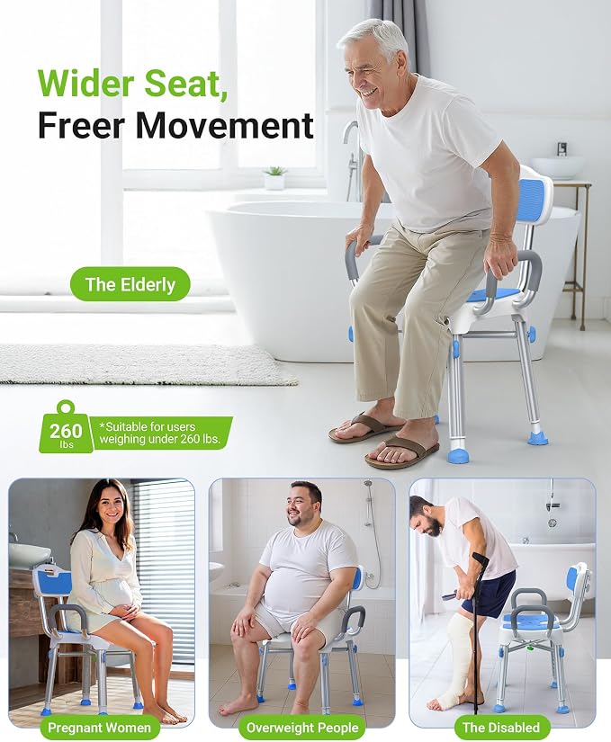 Ergonomic H-Shaped Shower Chair - Image 5
