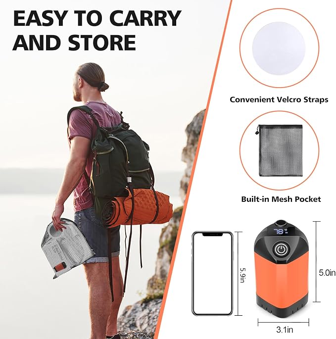 Portable Shower for Camping, 7800mAh Rechargeable Camping Shower - Image 8