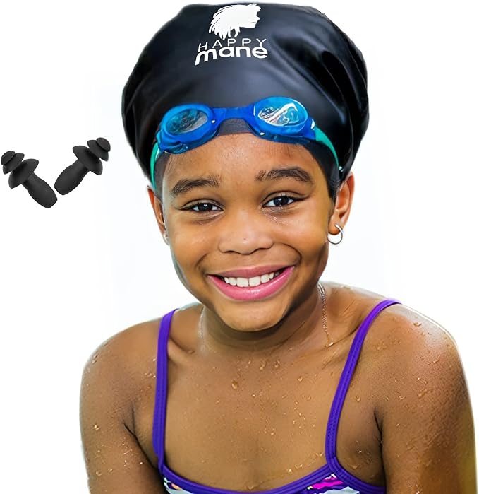 Silicon Swim Cap for Braids and Dreadlock by HAPPYMANE