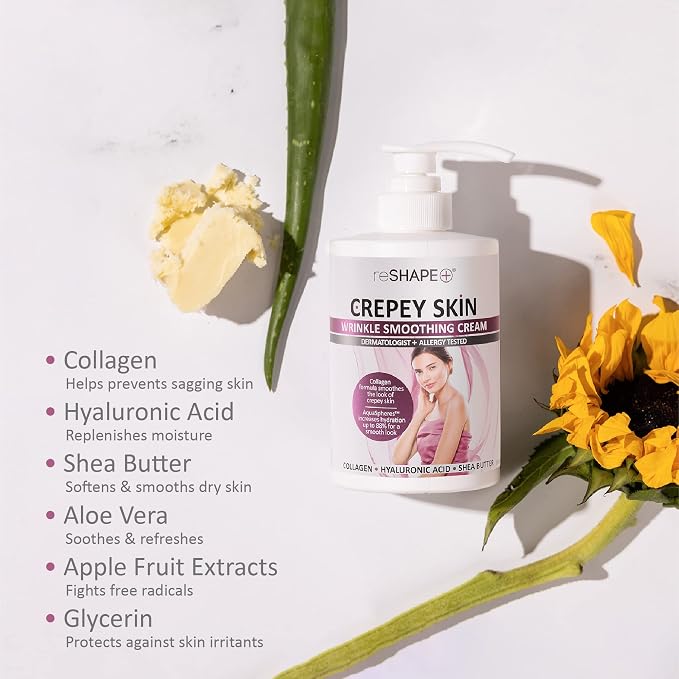Reshape+ Crepey Skin Treatment Cream Wrinkle Smoothing Lotion Anti Aging Skin - Image 3