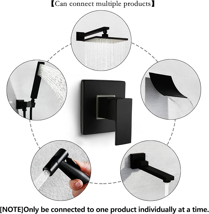 SKOWLL Bathroom Shower Valve Single Function Shower Mixer Valve, Wall Mount - Image 3