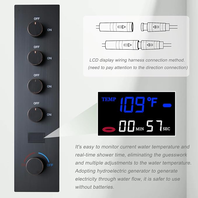 Oil Rubbed Bronze Digital Display Shower System - Image 3