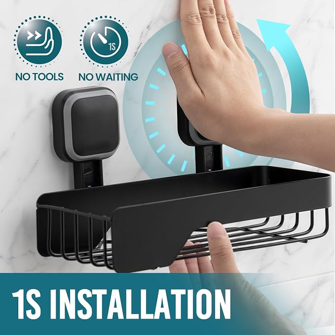 TAILI Shower Caddy Suction Cup 3 Pack, Stainless Steel Rustproof Shelves - Image 2
