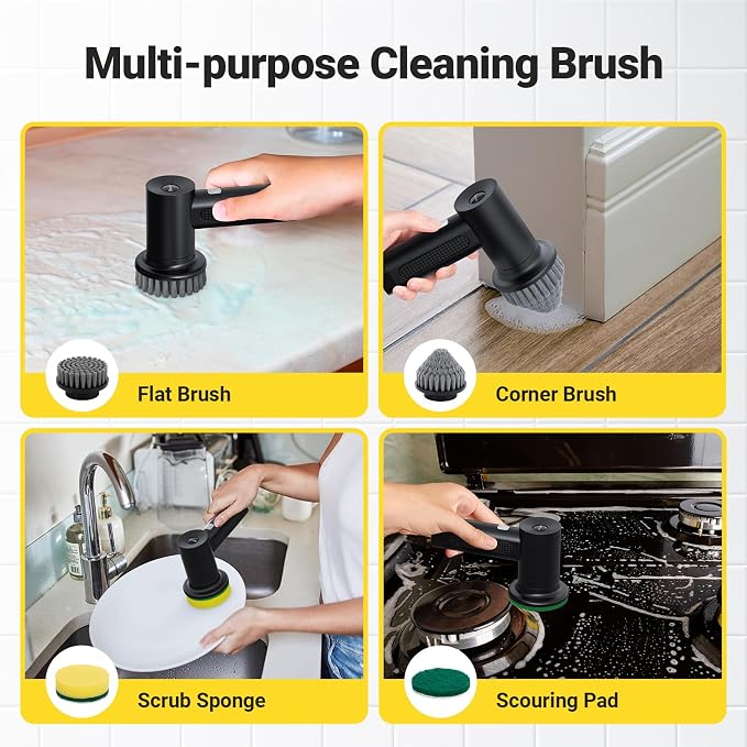 Electric Spin Scrubber, 2000 mAh Cordless Power Scrubber - Image 4