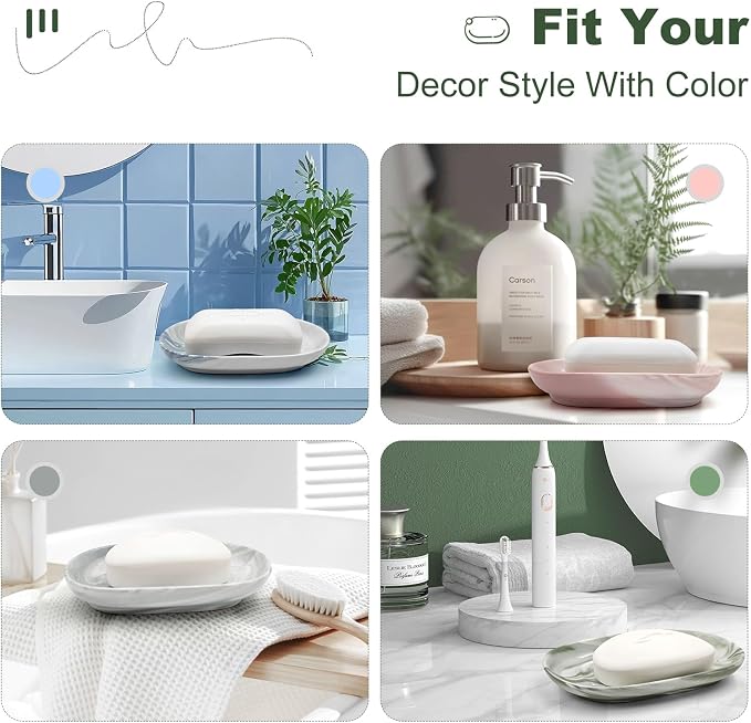 Elegant Ceramic Soap Dish for Shower - Image 8