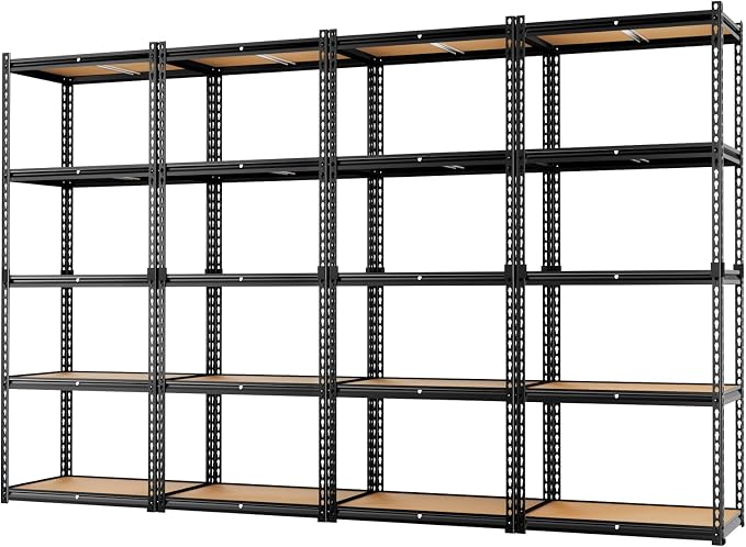 LEVELEVE 5-Tier Heavy Duty Storage Shelving Unit, 2000 lbs Capacity, Adjustable by Enjoyyourlife