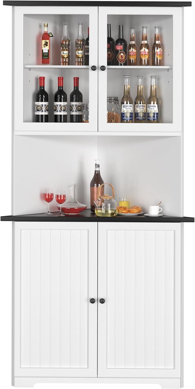VEIKOU 71" Corner Storage Cabinet - Image 8