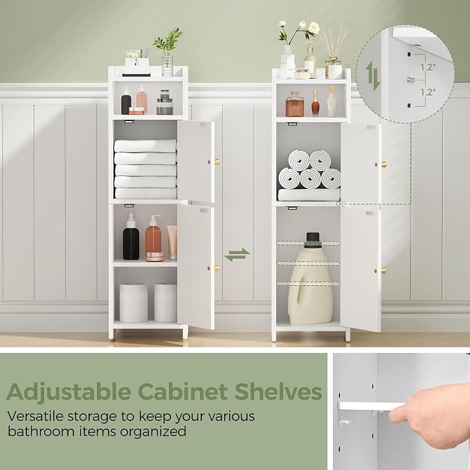 BEWISHOME Small Bathroom Cabinet, Bathroom Storage Cabinet - Image 5