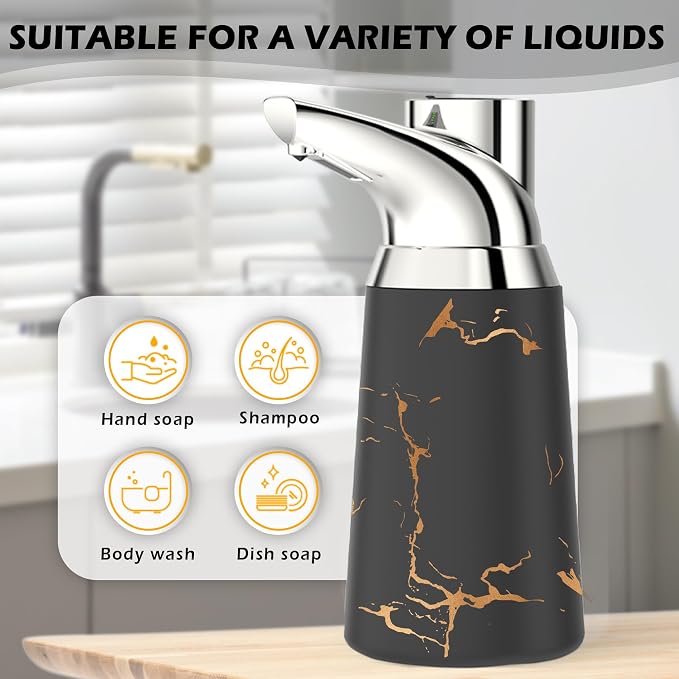 Adjustable Automatic Soap Dispenser Touchless, Ceramic Material，4 Adjustable - Image 5