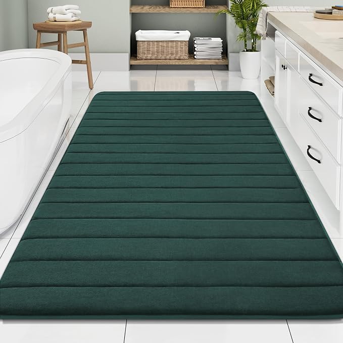 Buganda Memory Foam Bath Mat, Ultra Soft and Non-Slip Bathroom Rugs, Water by Buganda