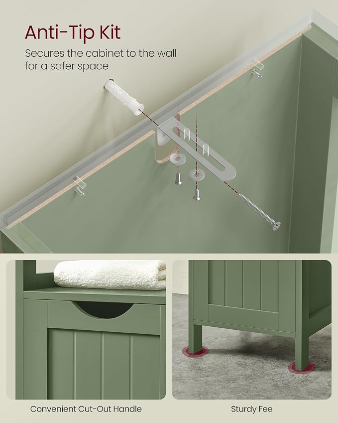 VASAGLE Storage Cabinet, Storage Organizer Rack Stand - Image 6